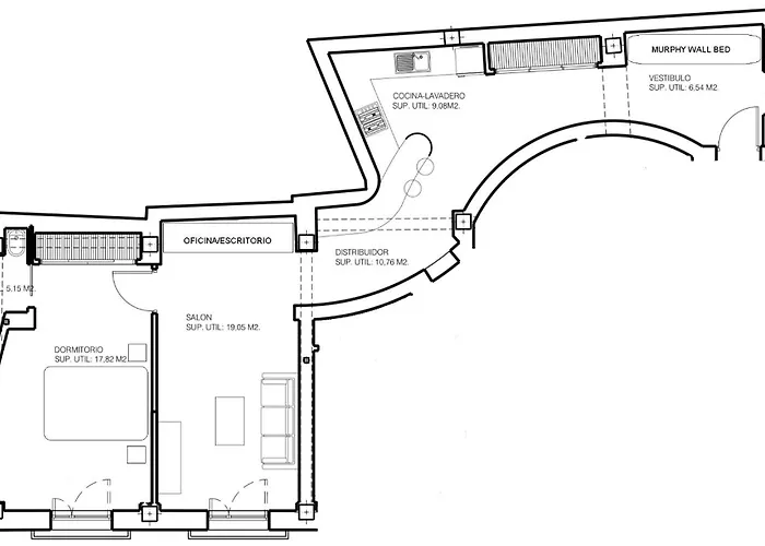 Apartment One Bedroom, Bed, Sofa Bed, Home-office, Modern, Quiet, Fully Equipped, Powerful Ac, 300 Mbps Fibre, Washer And Dryer Malaga